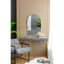 Miroir d'appoint arqué 24 po x 36 po avec cadre en métal doré pour salle de bain, chambre à coucher, mur de vestibule