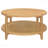 Maple Brown Round Solid Wood Coffee Table