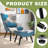 Kohlson Tufted Quilted  Wingback Chair and Ottoman-1992808891