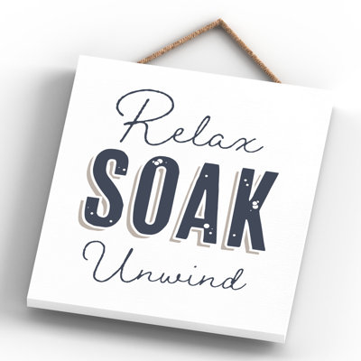 Vivid Squid Wholesale Relax Soak Unwind 1 Piece Wall Art