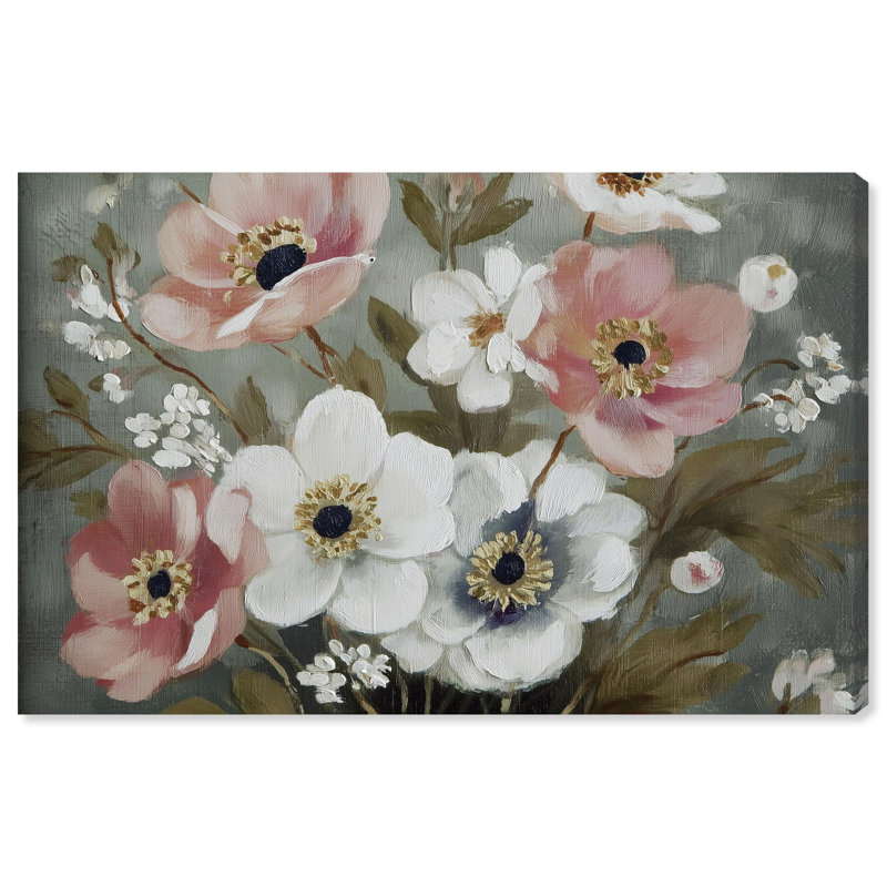 «Anemones IV», reproduction d'art sur toile par Art Remedy, 36 x 24, H 24 po x l 36 po, Toile tendue avec châssis