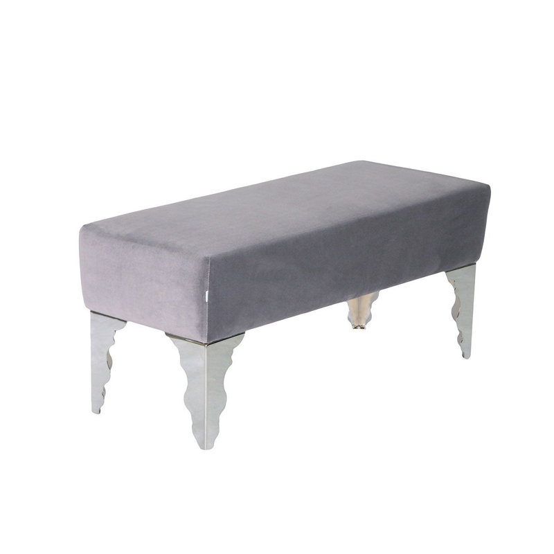 Artedeco Upholstered Bench, Grey