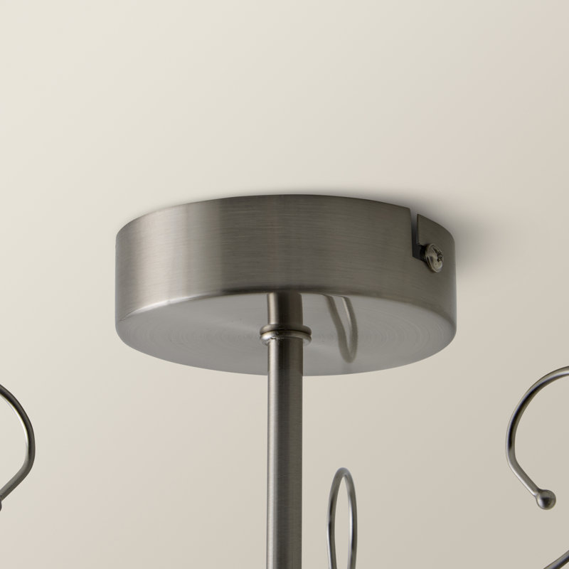 Myah Glass Semi Flush Mount, No