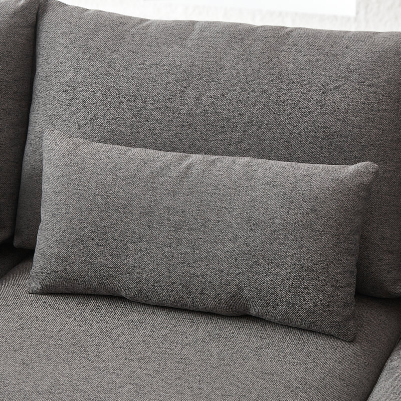 4 pattes en lin gris, en plastique, stables et fiables en forme de L, polyvalentes pour la décoration intérieure, Tissu gris
