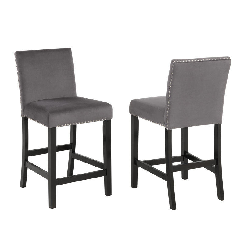 Cadagan 24.5'' Counter Stool, Gray