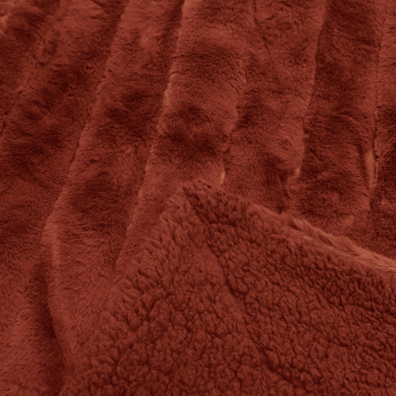 Knitted Throw Blanket, 127cm W x 152.4cm L, Umber