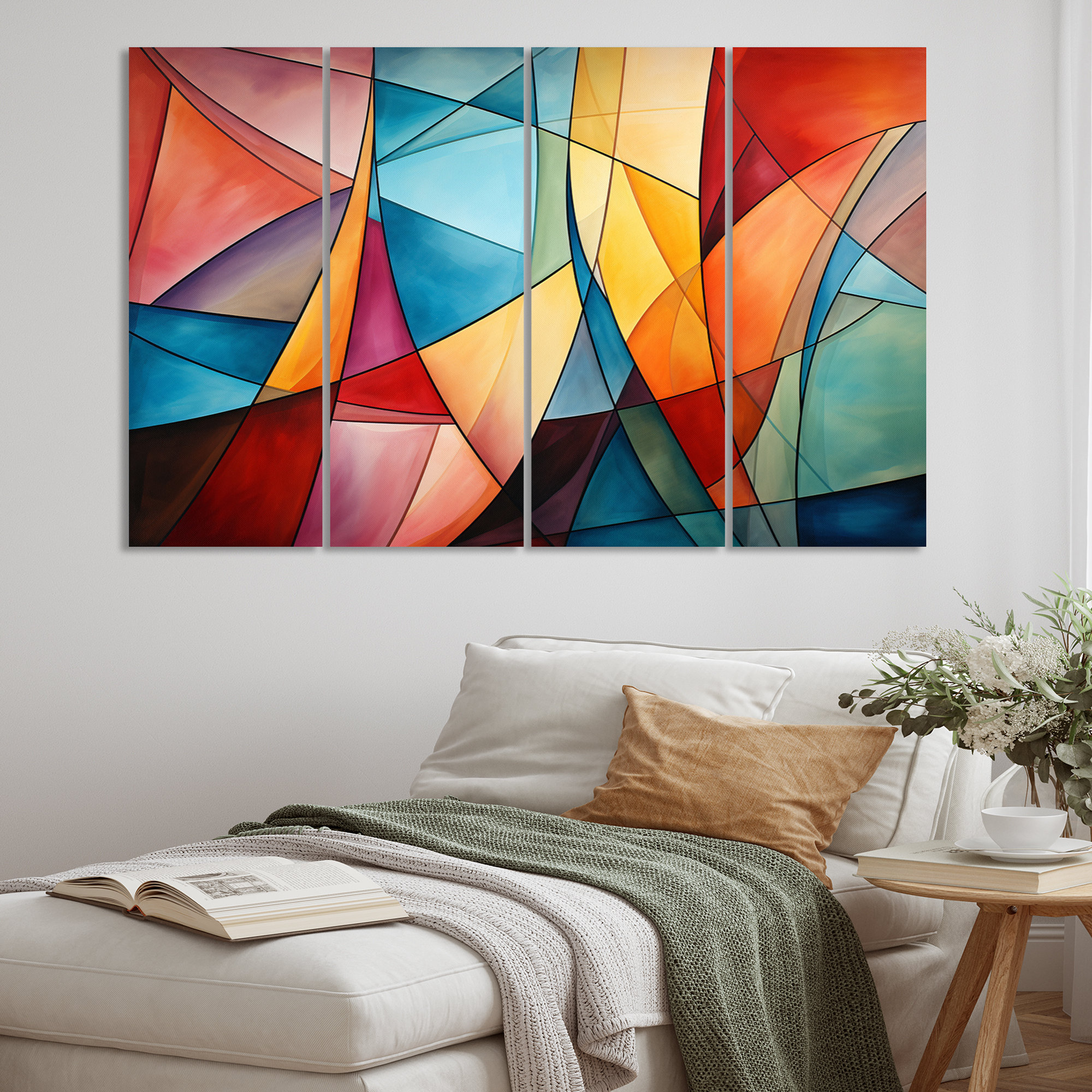 Ivy Bronx Cubism Rainbow Forms III - Cubism Metal Wall Decor Set | Wayfair