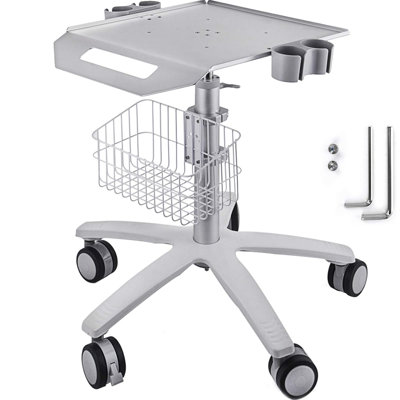 Chariot mobile en acier inoxydable de 31,02 po x 26,57 po x 8,07 po pour la beauté et le salon