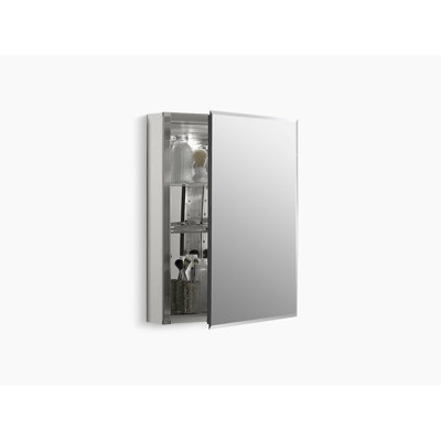 Armoire à pharmacie en aluminium sans cadre encastrée ou à fixation en surface avec tablettes réglables CLC