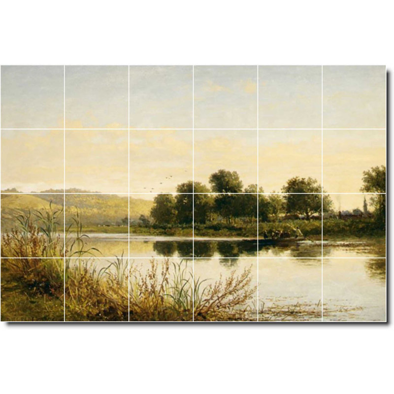Carreau de céramique décorative 36 po x 24 po 6 po x 6 po, Paysage 05256