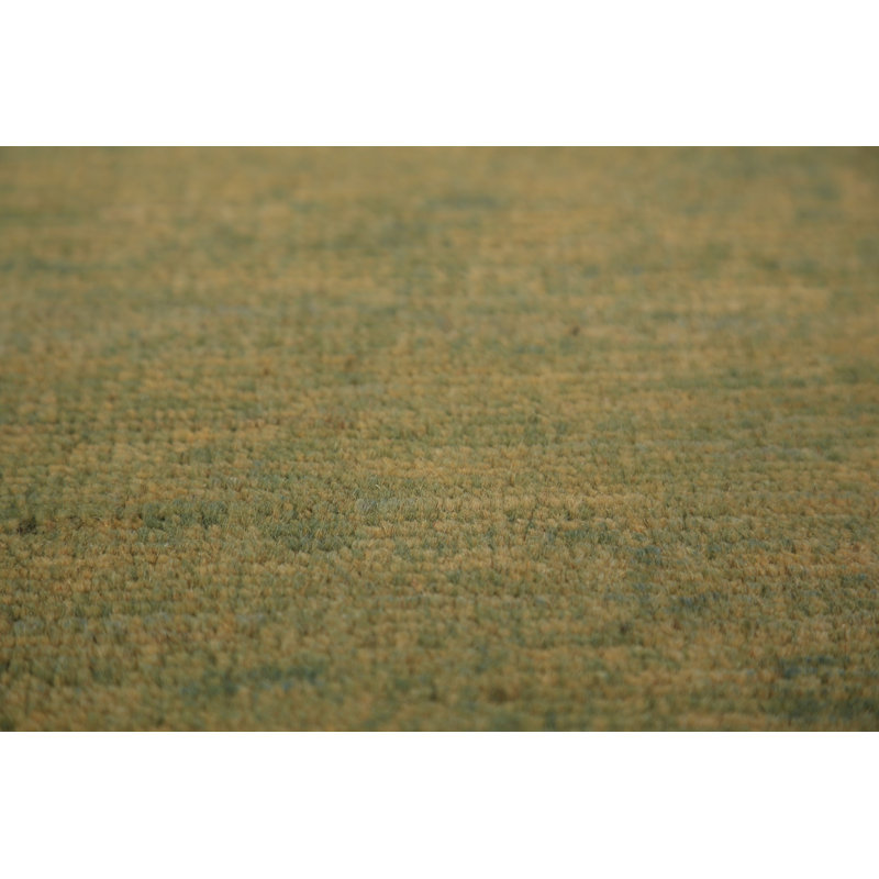 Tapis vert et jaune Gabbeh