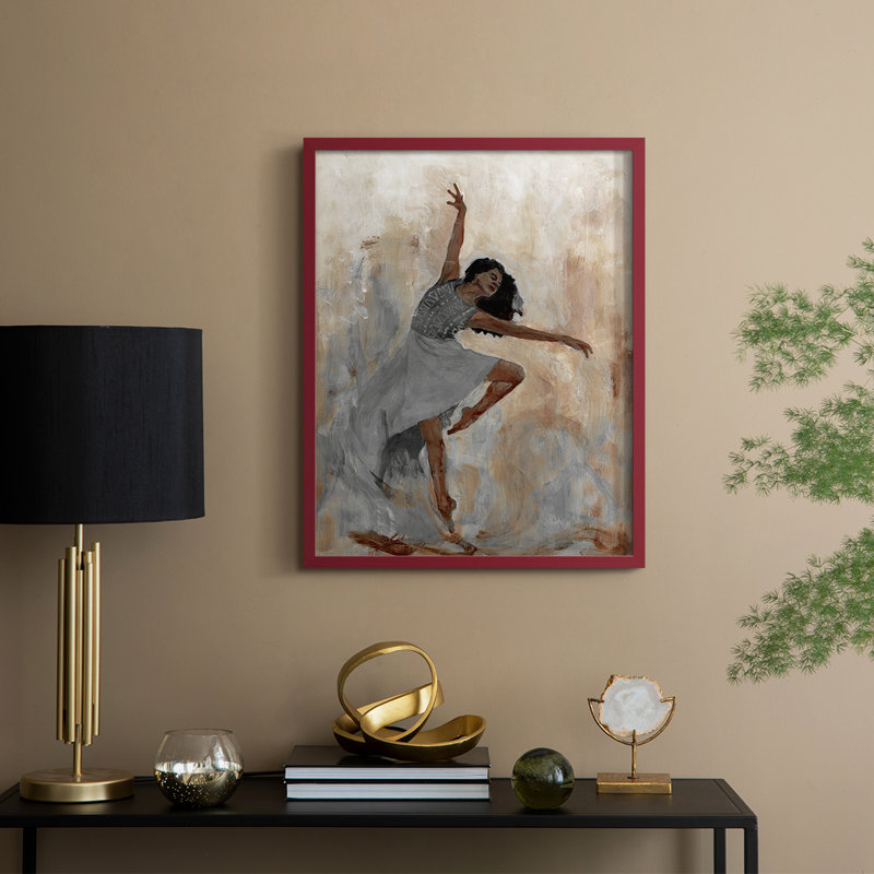 «Beautiful Dancer II», H 21 po x l 17 po, Rouge