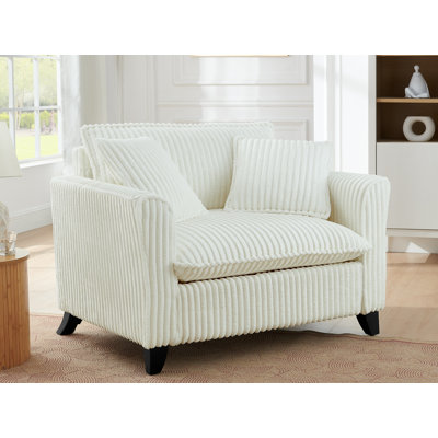 Fauteuil en velours côtelé l 46 po