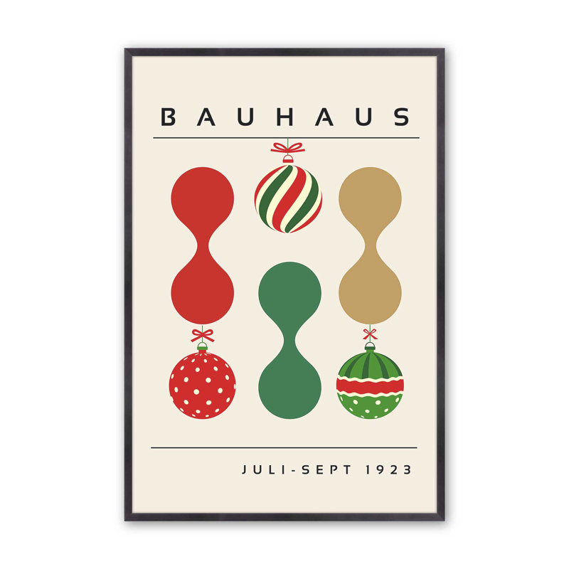 Ornements de Noël rétro Bauhaus, Cadre simple en zinc patiné, H 15,25 po x l 12,25 po
