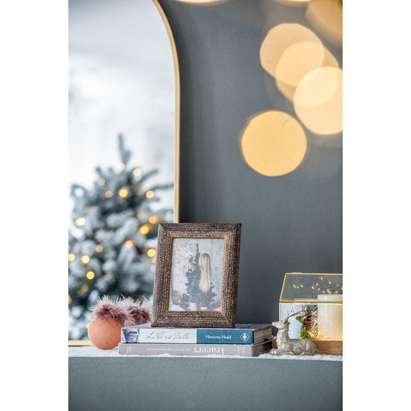 Cadre photo vintage Tinsel avec bordure texturée et pierre naturelle