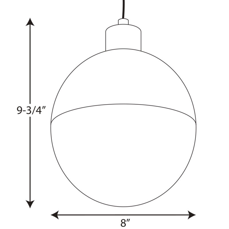 Chris 1 - Light LED Single Pendant, Brushed Bronze, 10" H x 8" W x 8" D