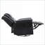 Fauteuils inclinables pour le salon | Fauteuil inclinable manuel pivotant à 360 ° avec accoudoirs larges | Noir | Revêtement en polyuréthane