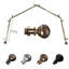 Ensemble de tringle à rideaux simple et quincaillerie pour fenêtre à 4 côtés Solon-1652260616-1736136634