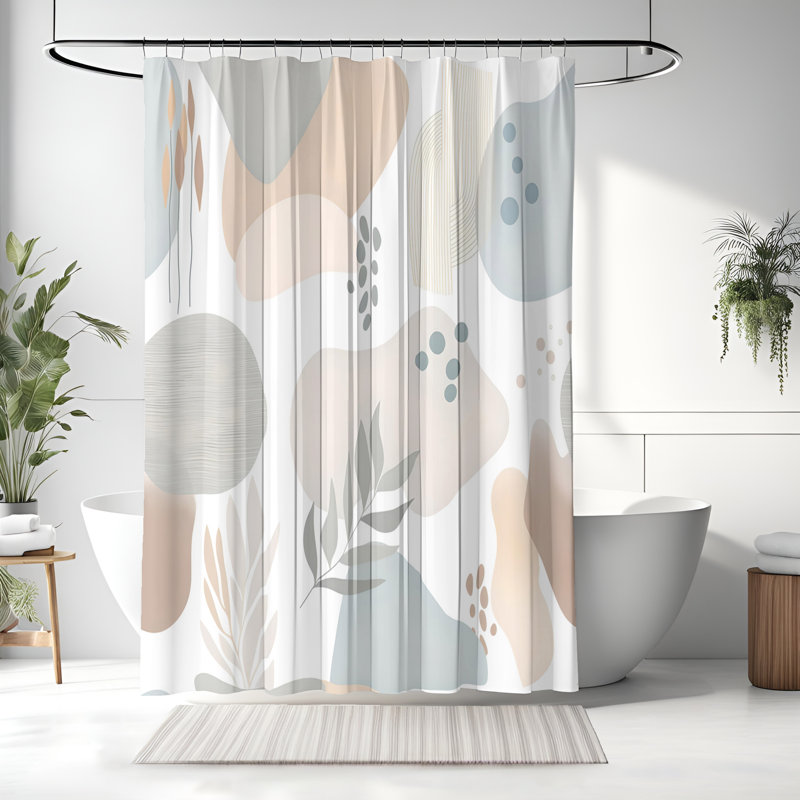 Rideau de douche abstrait Krijn, H 72 po x l 70 po