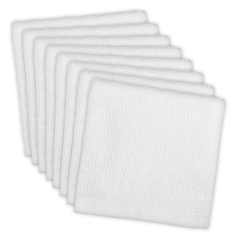 Aesha Cotton Kitchen Towel Linen Set, White