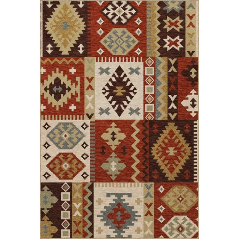 Geometric Patterned Decorative And Woven Based Washable Carpet, Runner 3'4" x 9'11"