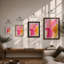 Brushstrokes In Pink Abstract - Print-149910610-149910609
