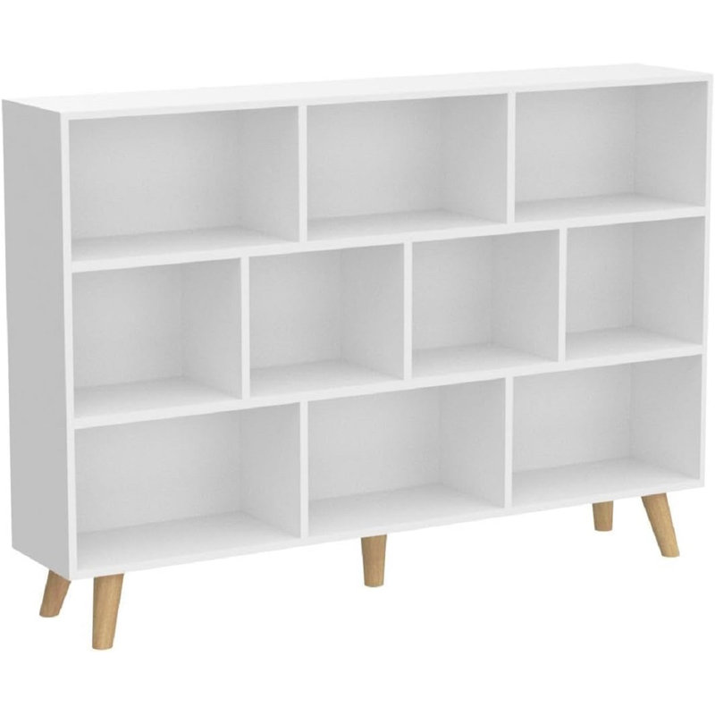 Bibliothèque 10 cubes, H 42,13 po x l 47,24 po x P 9,45 po, Blanc chaud