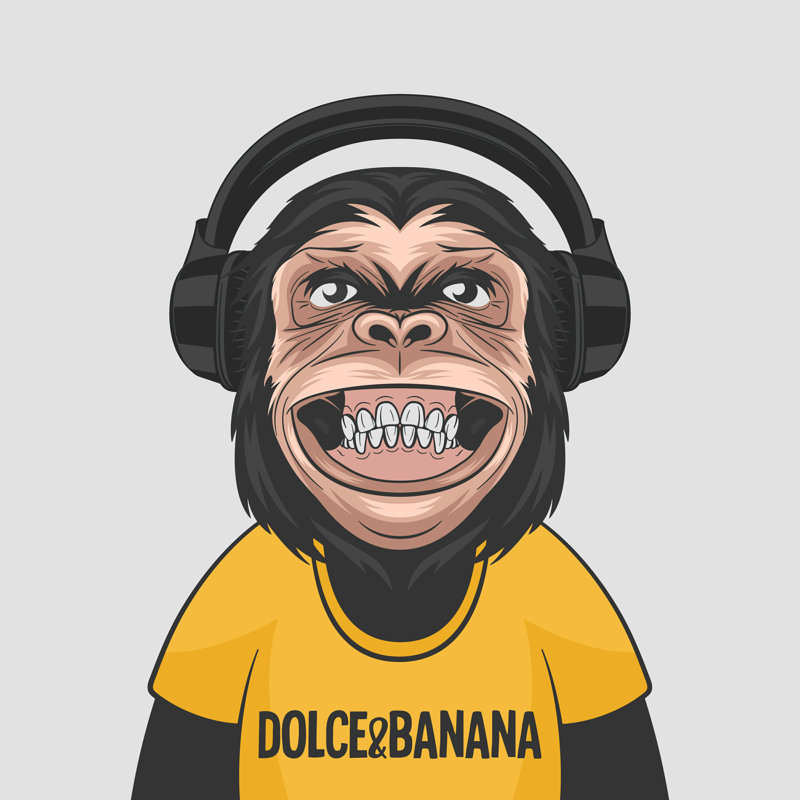 «Sourire Chimpanzee» par - impression, L 12 po x H 12 po