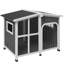 Niche pour chien en bois de style chalet Pawhut pour l'extérieur avec toit ouvrant et fenêtre géante