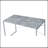 Top Rectangular Writing Desk, Silver