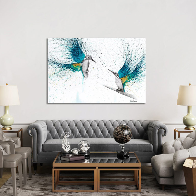 Kingfisher Memories by Ashvin Harrison - Wrapped Canvas Painting, 152.5 cm H x 101.5 cm W