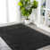Asaldis Solid Low-Pile Black Rug