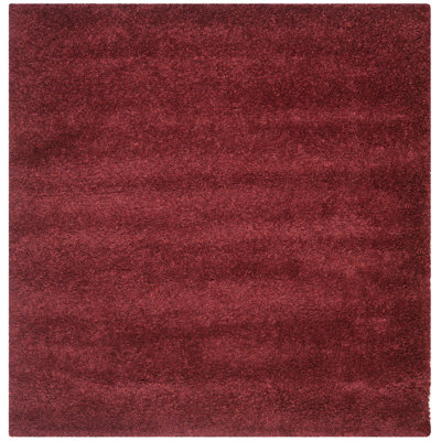 Delane Shag Maroon Area Rug