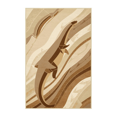Tapis arc-en-ciel doux et moelleux plesiosaurus Freshford