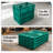 Collapsible Storage Bin Containe, 52 Liter Foldable Milk Crate, Stackable Heavy Duty Plastic Storage Crate with Handle, Folding Transit Storages for Home Office Farm Garage Toy Storage-1421383567