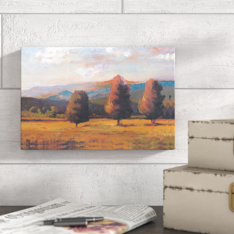 Paysage de coucher de soleil sombre, reproduction d’art sur toile, H 8 po x l 12 po