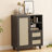 Rattan Buffet Cabinet With Adjustable Shelf, Sideboard With Drawers For Living Room, Kitchen, Entryway-446461572