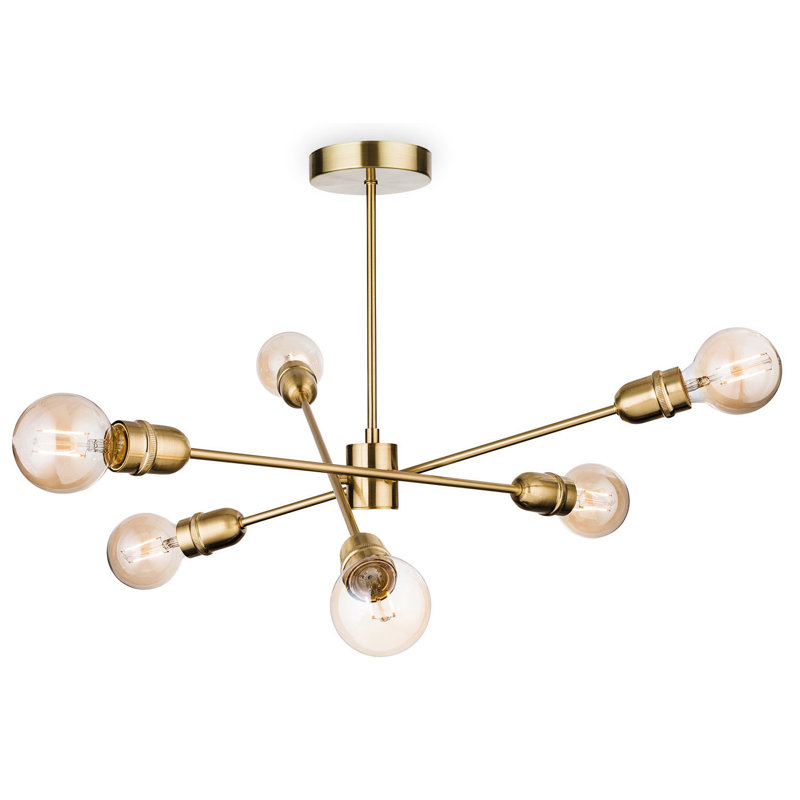Semi Flush Ceiling Fittings Semi Flush Mount, Black Brushed Brass 