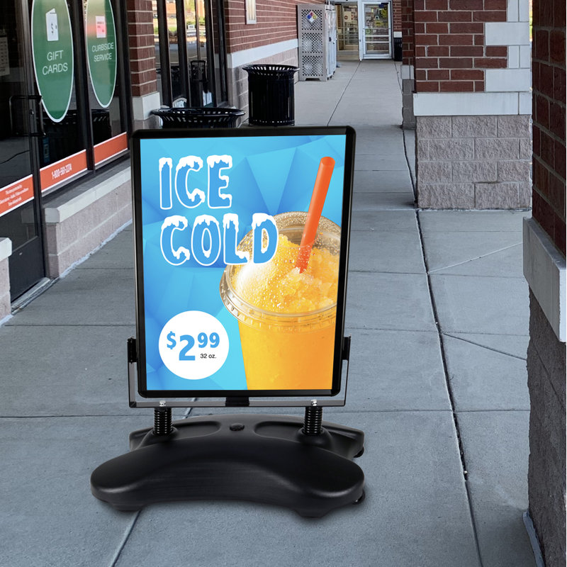 Sidewalk Wind Sign, 28" H x 22" W x 6" D