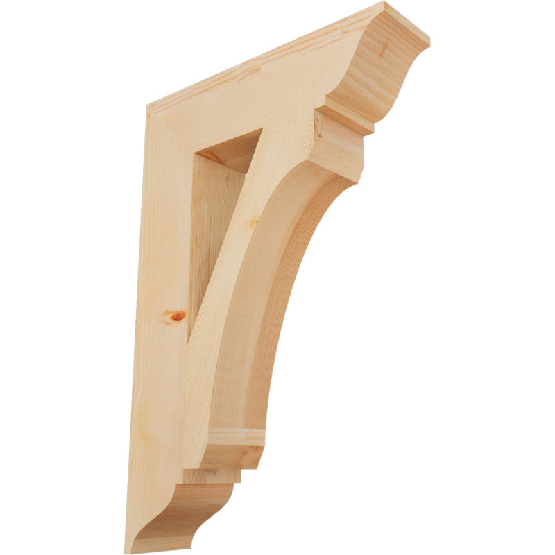 BKTLEC01 H 5.5'' W x 40'' D Wood Bracket/Corbel, Douglas Fir (Smooth), 36"H x 5.5"W x 24"D