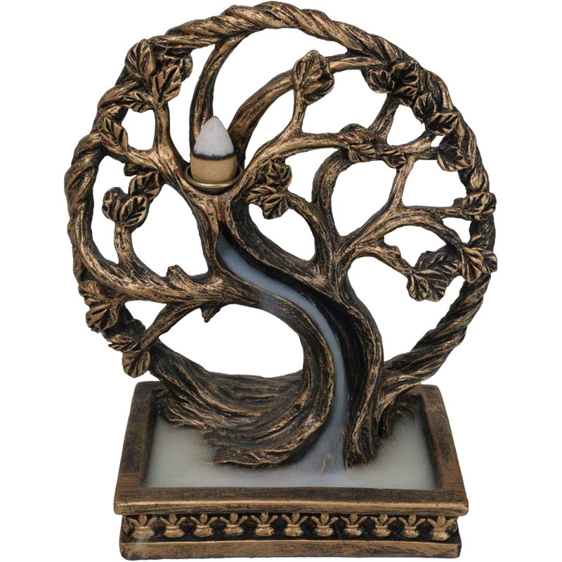 Forest Crann Bethadh Celtic Willow Tree Of Life Backflow Incense Cone Burner