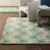 NICOLE MILLER NEW YORK Kendall Fluted Geo Handcrafted Wool Area Rug Green