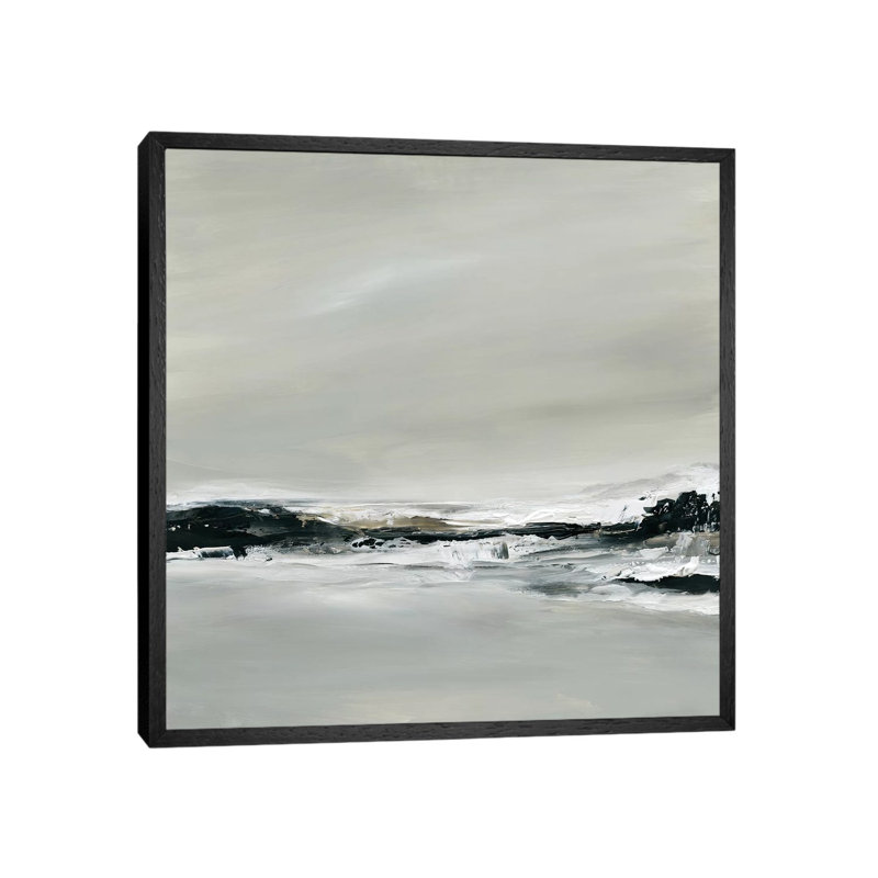 Ocean Breakers by Carol Robinson - Painting on Canvas, 45.72 cm H x 45.72 cm W, Black Framed