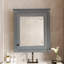 Armoire de rangement de salle de bain murale 24 po x 27 po avec miroir, armoire à pharmacie avec tablette réglable en hauteur, armoire de rangement au-dessus de la toilette
