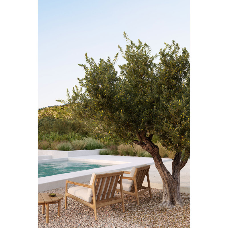 Quatro Outdoor Round Teak, 23.2" Diameter 