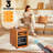 DR. INFRARED HEATER DR-998, 1500W Dual Heating Infrared Space Heater with Humidifier, Oscillation, Remote Control, Thermostat & Safety Protection, Portable with Wheels, Energy Efficient, Cherry