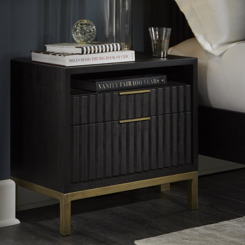 Lilo 66.04cm W Solid + Manufactured Wood Bedside Table