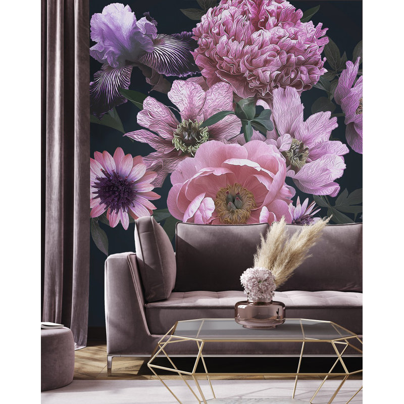 Papier peint Bouquet de fleurs, L 8,33 pi x l 100 po