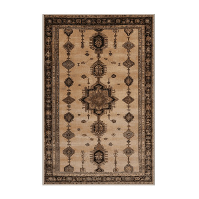Machine Washable Persian Beige Area Rug