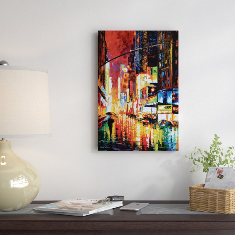 « times square », reproduction d’art sur toile tendue, H 12 po x l 8 po x P 0,75 po
